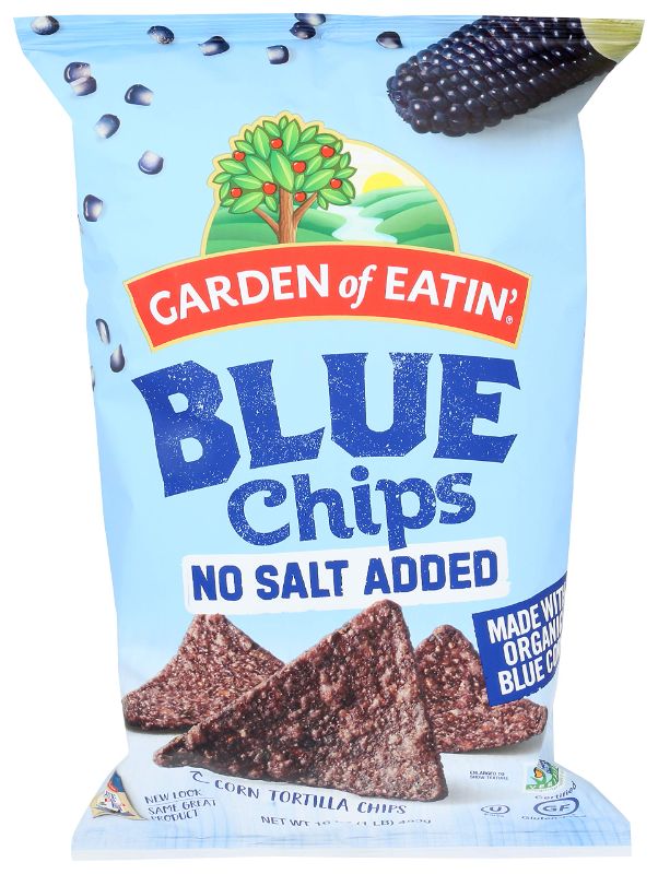 Photo 1 of 12 pc Garden of Eatin' Blue Corn No Salt Added Tortilla Chips, 16 Oz