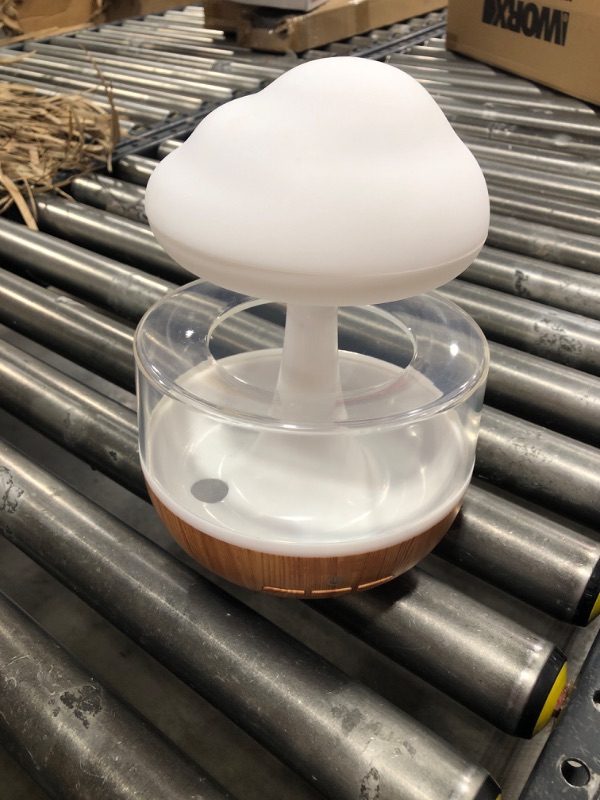 Photo 2 of SAMEJI Snuggling Cloud Rain Diffuser, Snuggle Cloud, Raindrop Humidifier, Mushroom Waterfall Lamp, Anxiety and Stress Relief, Mushroom lamp, Improves Sleep & Focus, Relaxing Sound
