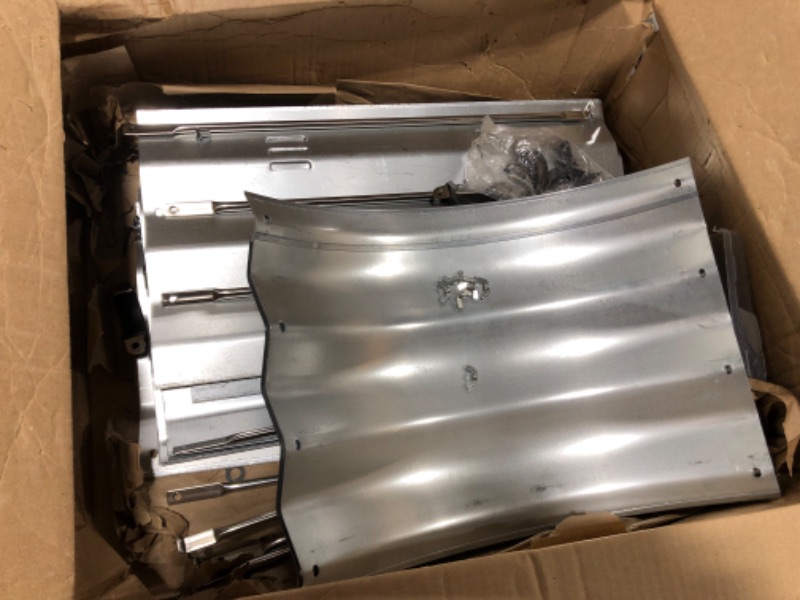 Photo 1 of QLOFEI Raised Garden Bed 2Pck-Galvanized Metal Planter Boxes, Stainless Steel Planter Raised Beds Garden Box Outdoor Raised for Vegetables Flowers Fruits, Raised Garden Bed Silver (2pcs) 6×3×0.9ft