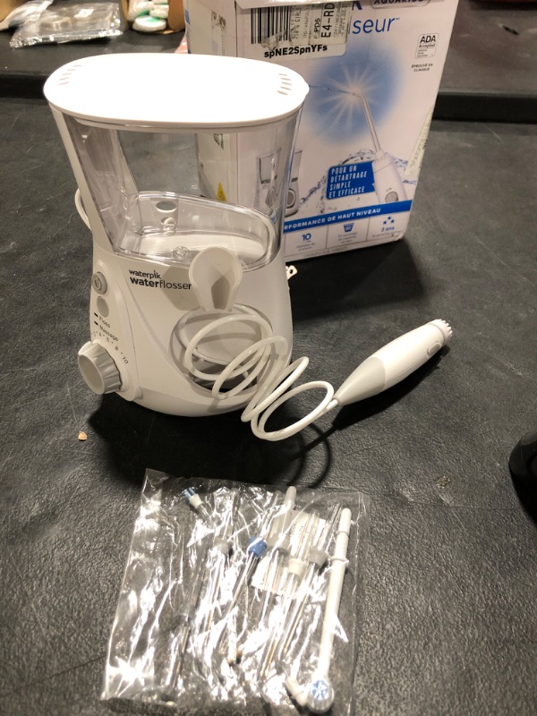 Photo 1 of Waterpik Aquarius Water Flosser Professional For Teeth, Gums, Braces, Dental Care, Electric Power With 10 Settings, 7 Tips For Multiple Users And Needs, ADA Accepted, White WP-660