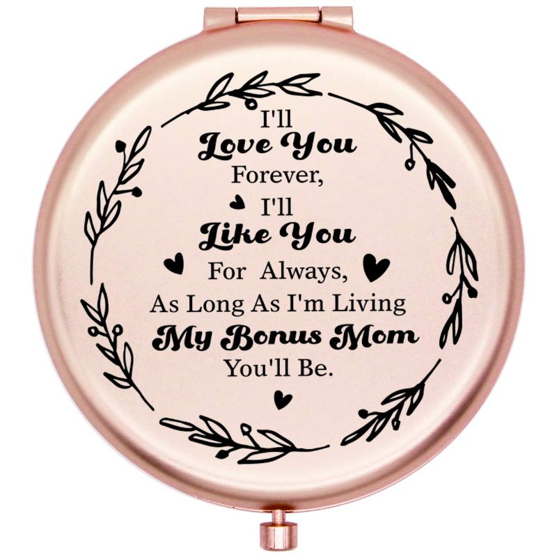 Photo 1 of Bonus Mom Gifts Travel Compact Pocket Mirror for Mom from Son,Birthday Mother’s Day Ideas for Mom-Bonus mom