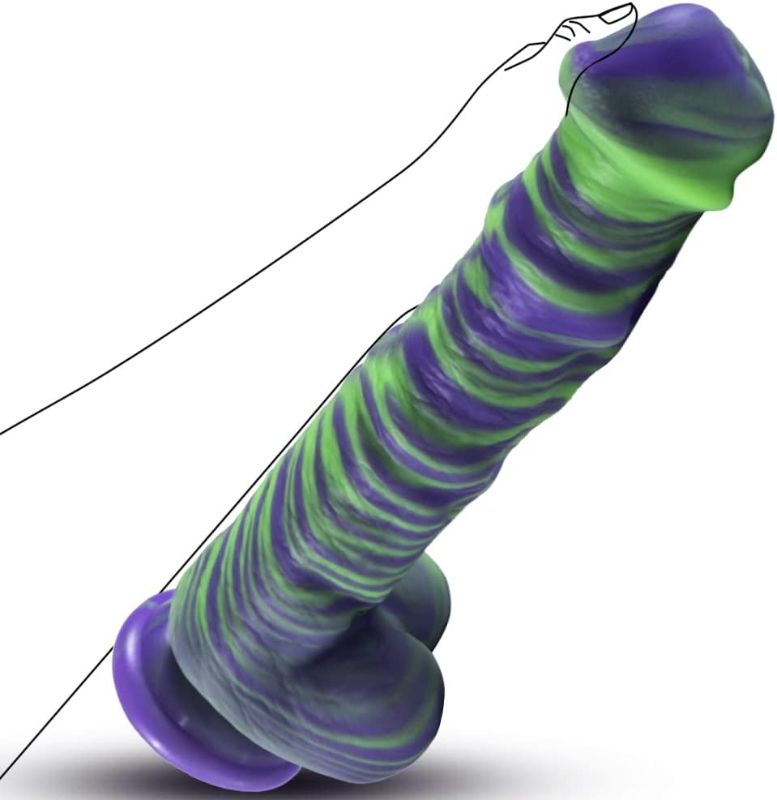 Photo 1 of 11.5" Huge Giant Dildo, Big Monster Dildo Silicone Large Thick Dildo with Strong Suction Cup, Purple Realistic Lifelike Dildo Fake Penis for Advanced Player, Anal Adult Sex Toys for Women Men
