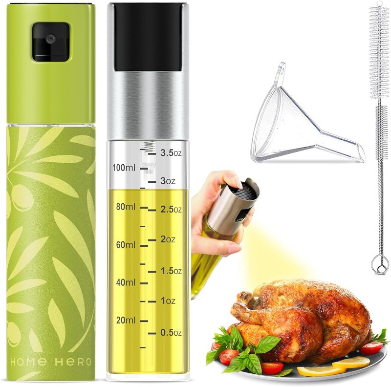 Photo 1 of 
2-Pcs Glass Olive Oil Spray Bottle, 120ml - Olive Oil Sprayer for Cooking 