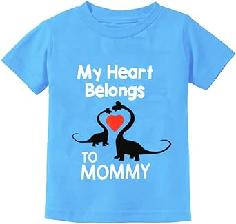 Photo 1 of 2 SHIRTS- Mother's Day Shirt for Toddler Boys My Heart Belongs to Mommy T-Shirts Kids Mama Love Dinosaur Short Sleeve Tees SIZE 6 AND 7 YEARS 