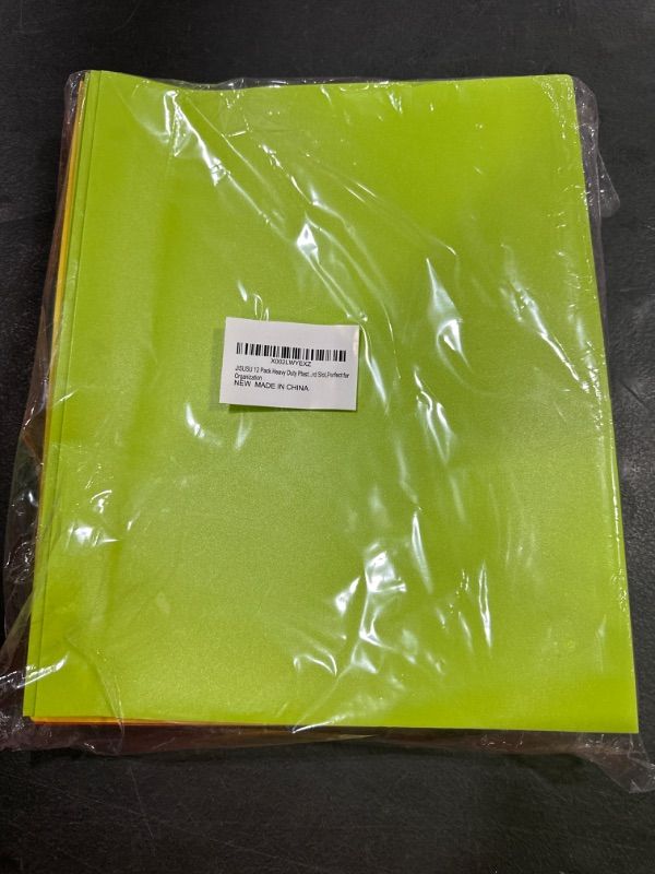 Photo 1 of JISUSU Heavy Duty Plastic Folders with Pockets and Prongs-6Pack?2 Pocket Plastic Folder with Brads, 6 Assorted Colors 3 Prong Pocket Folders with Business Card Slot, Perfect for School, Home, Office 6 pcs Blue?purple,orange ,Red ,Yellow and Green - 6 Colo