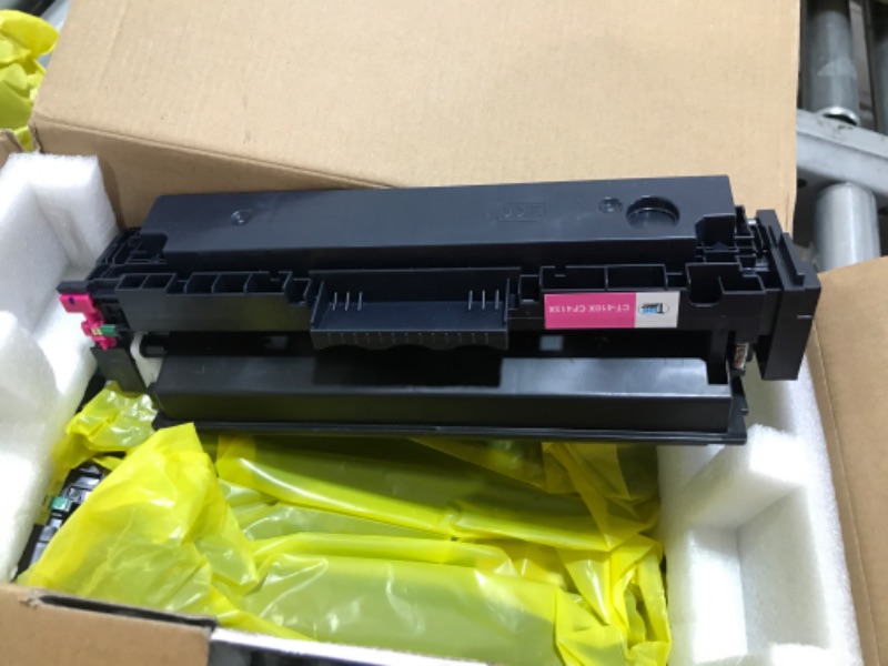 Photo 4 of Cool Toner 4PK Compatible for HP 410X 410A CF410X CF410A M477FDW Toner Cartridge for HP Laserjet Pro MFP M477fdw M477fnw M477fdn Pro M452dn M452dw M452nw Toner Ink Printer - Black Cyan Yellow Magenta