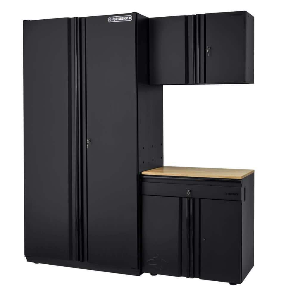 Photo 1 of 3-Piece Heavy Duty Welded Steel Garage Storage System in Black (64 in. W x 81 in. H x 24 in. D) USED 
