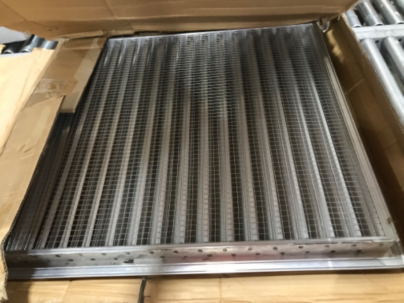 Photo 2 of 30" x 30" Cube Core Eggcrate Return Air Filter Grille Aluminum Alloy Vent Cover Grill, White for Shopping Malls, Factories, Homes, Offices, Companies, Restaurants, Bars, etc