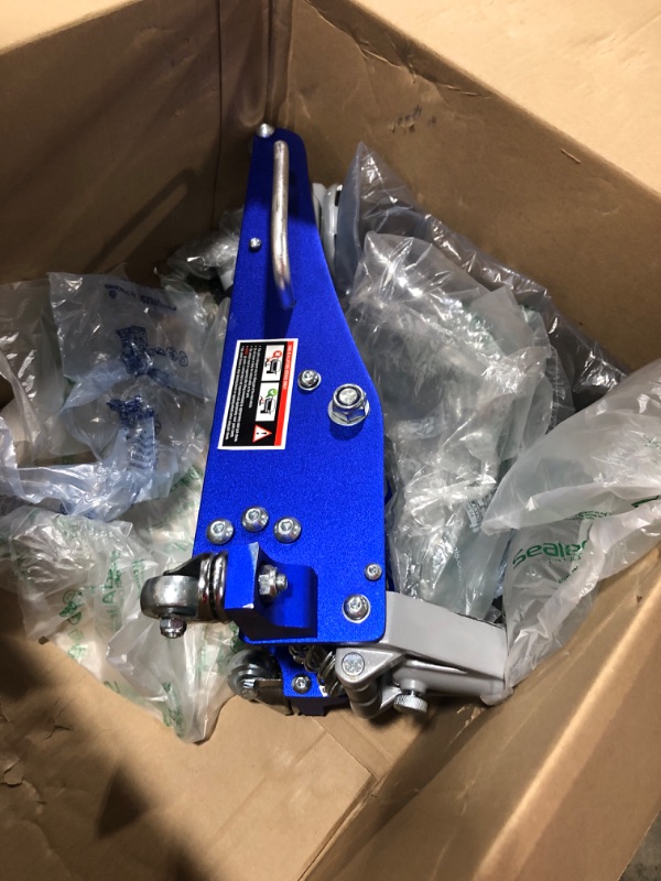 Photo 1 of BIG RED T815016L Torin Hydraulic Low Profile Aluminum and Steel Racing Floor Jack with Dual Piston Quick Lift Pump, 1.5 Ton (3,000 lb) Capacity, Blue