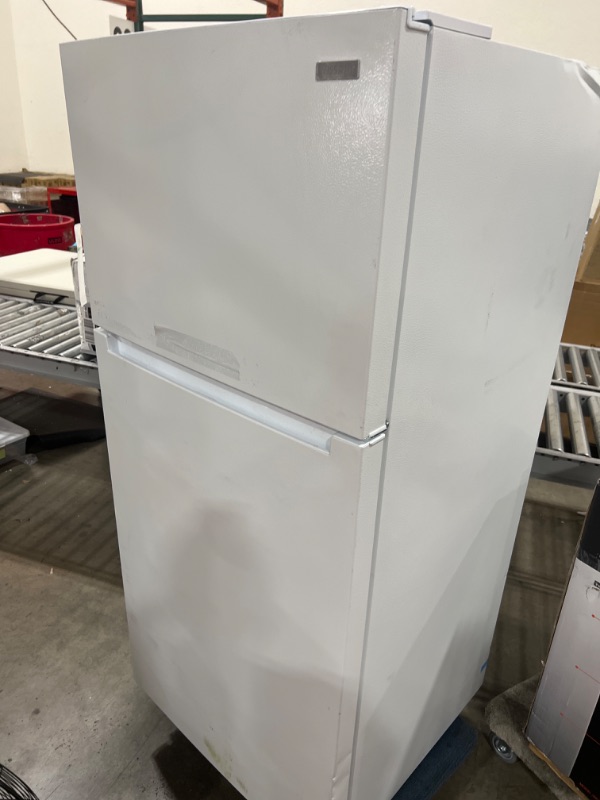 Photo 3 of 18.0 cu. ft. Top Freezer Refrigerator in White
