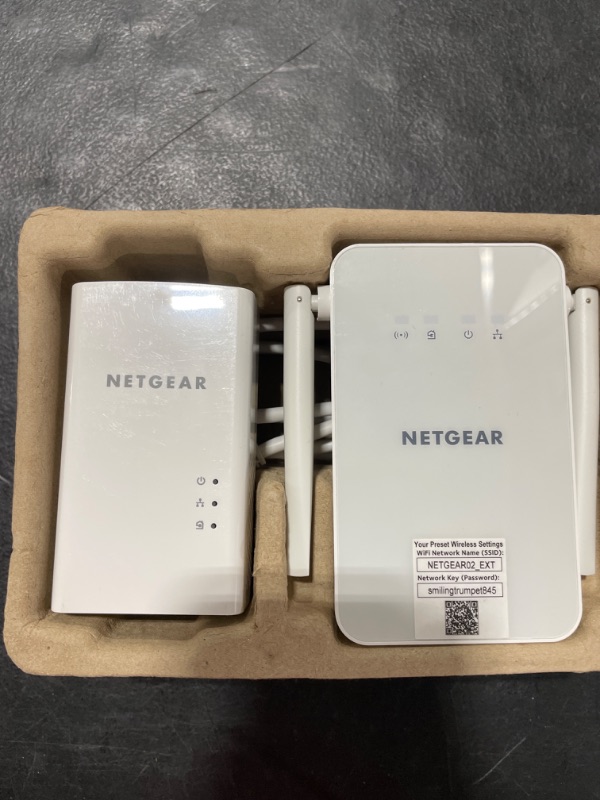 Photo 2 of NETGEAR Powerline Adapter + Wireless Access Point Kit, 1000 Mbps Wall-Plug, 1 Gigabit Ethernet Ports (PLW1000-100NAS), 1 Gbps Kit - Wireless