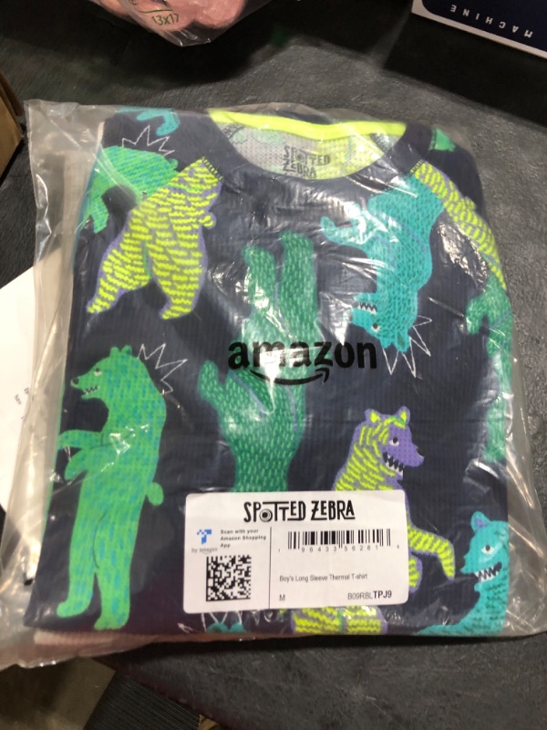 Photo 2 of Amazon Essentials Boys' Long-Sleeve Thermal T-Shirt Tops (Previously Spotted Zebra), Pack of 3 3 Eager Beaver Medium