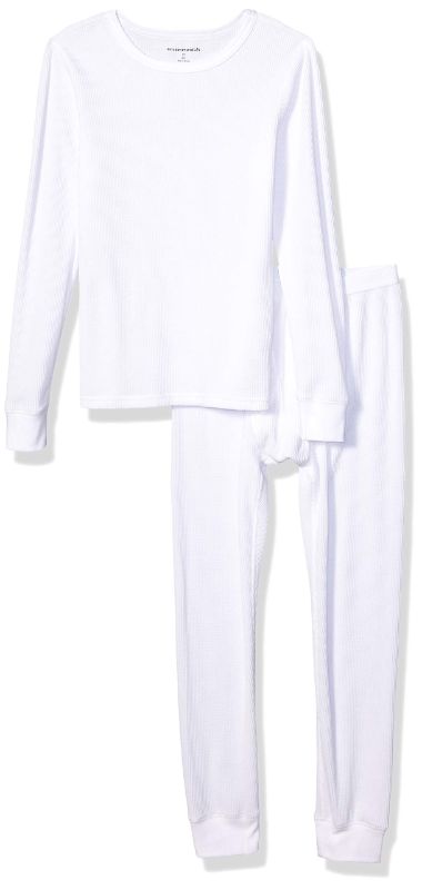 Photo 1 of Amazon Essentials Boys and Toddlers' Thermal Long Underwear Set 2T White