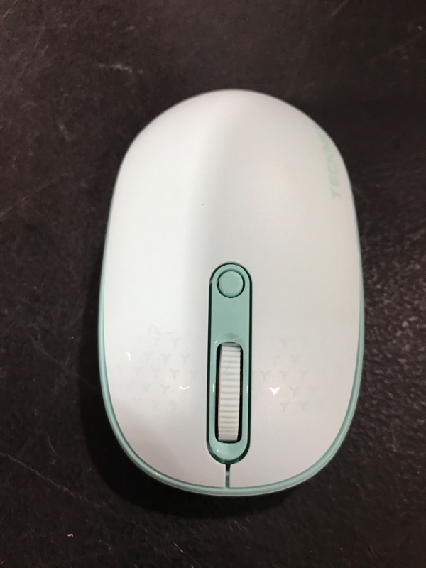 Photo 1 of TECKNET 2.4G Silent Wireless Mouse with USB Receiver, 800/1200/1600 DPI - Mint Green