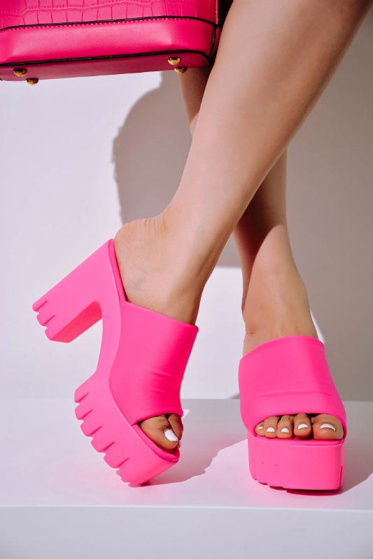 Photo 1 of [Size 10] Cape Robbin Echoya Heel- Hot Pink