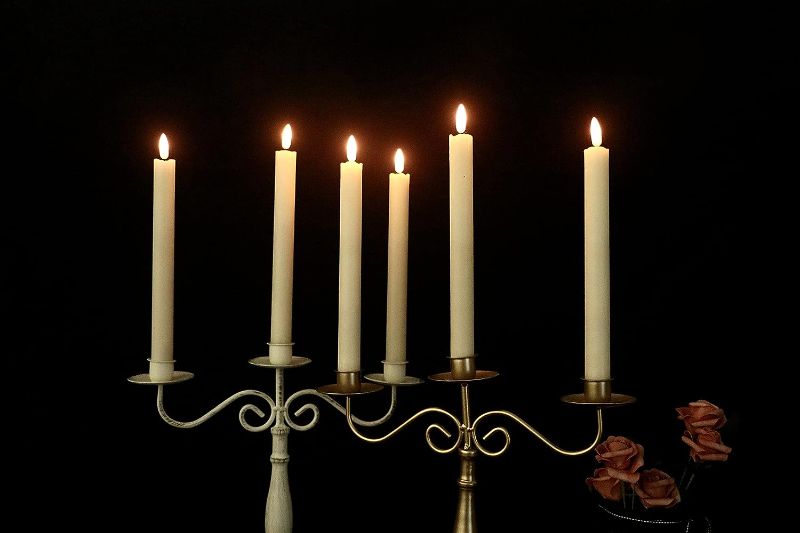 Photo 1 of 6 Pack of Long Flameless Taper Candles