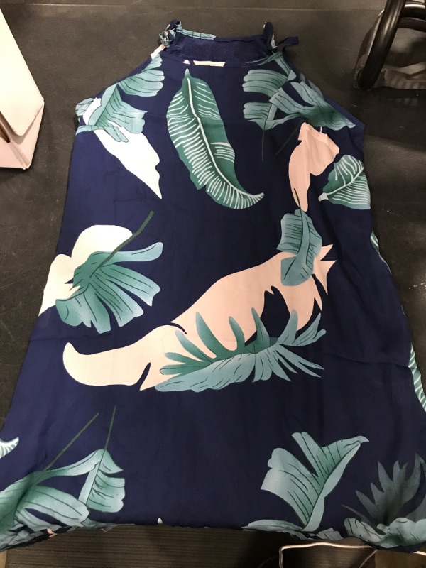 Photo 1 of [Size S] Ladies Silky Dress- Palm Leaves