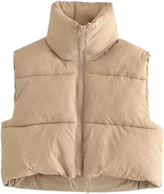 Photo 1 of [Size S/M] Ladies Puffy Vest- Tan