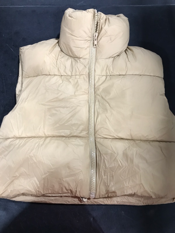 Photo 2 of [Size S/M] Ladies Puffy Vest- Tan