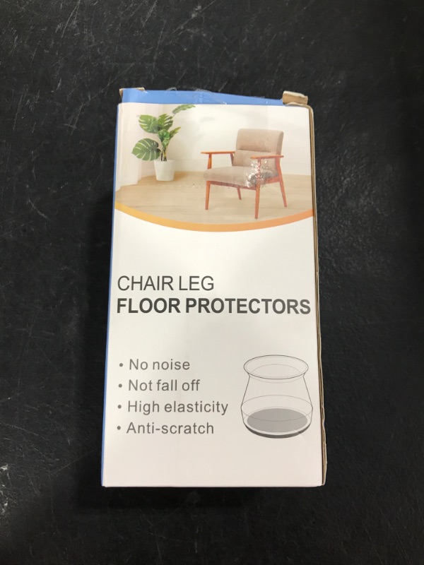 Photo 2 of 40 Pack Chair Leg Floor Protectors Silicone BUMACO (Small Clear Fit 0.9"-1.29")
