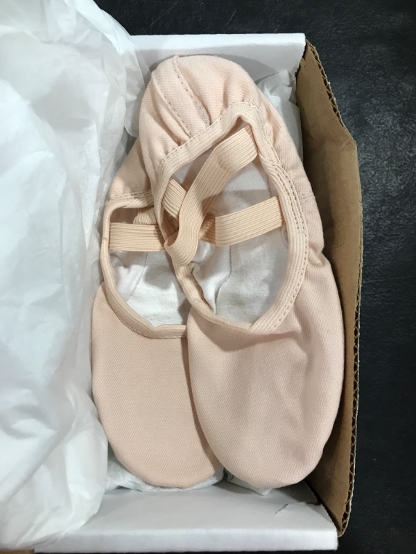 Photo 2 of [Size 1.5] Bloch Dance Girls' Performa Stretch Canvas Split Sole Ballet Shoe/Slipper Theatrical Pink 1.5 Little Kid