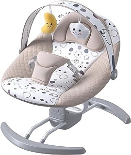 Photo 1 of  Electric Baby Swing for Infants, Baby Rocker for Infants with 3 Speeds, 8 Lullabies, USB Cable & Battery Operated, Indoor & Outdoor Use, Remote Control
