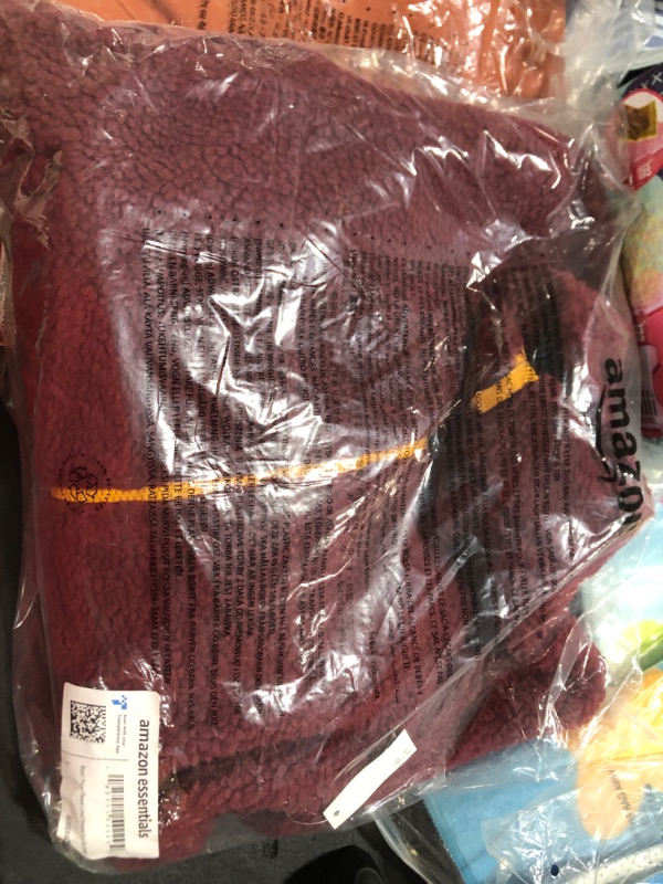 Photo 2 of Amazon Essentials Boys and Toddlers' Polar Fleece Lined Sherpa Full-Zip Jacket Large Maroon