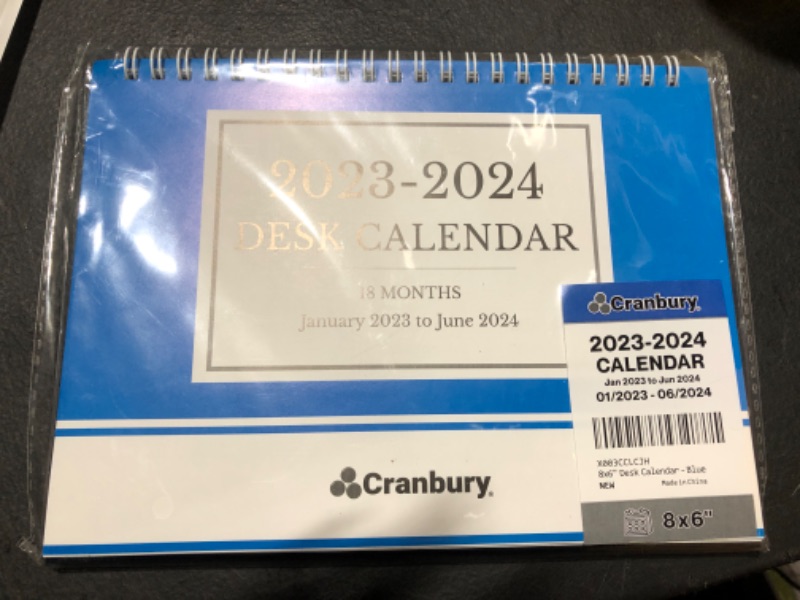 Photo 2 of CRANBURY Small Desk Calendar 2023-2024 - (Seasons) 8x6 Standing Desk Calendar, Use Now to JUNE 2024, 6 x 8 Flip Desktop Calendar, Easel Desk Calendar, Small Monthly Desk Calendar, Stickers 