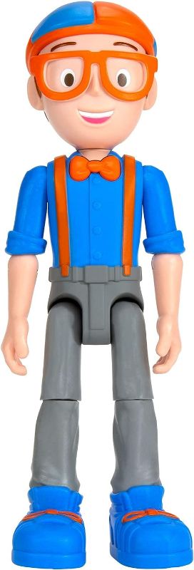 Photo 1 of Blippi Talking Figure, 9-inch Articulated Toy with 8 Sounds and Phrases, Poseable Figure Inspired by Popular YouTube Edutainer
