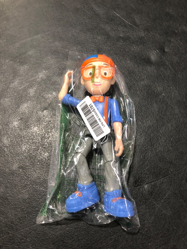 Photo 2 of Blippi Talking Figure, 9-inch Articulated Toy with 8 Sounds and Phrases, Poseable Figure Inspired by Popular YouTube Edutainer
