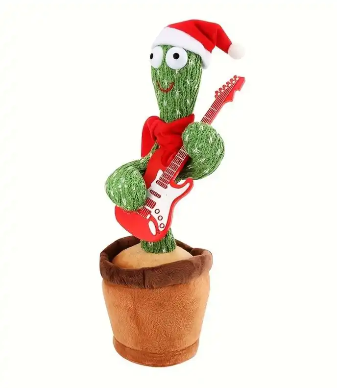 Photo 1 of Dancing Talking Guitar Cactus Plush Electric Action Figure Toy Dancing Twister Cactus