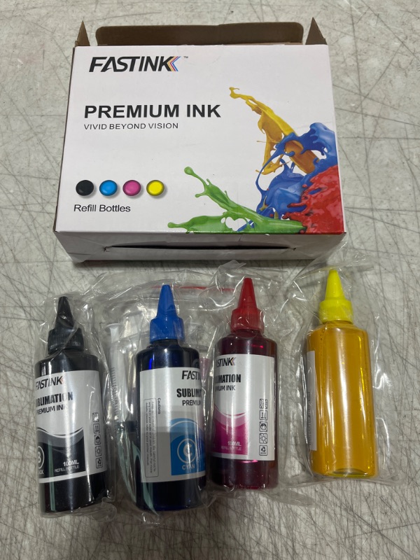 Photo 2 of FASTINK Sublimation Ink 400ML for Epson C88 C88+ WF7710 ET2720 ET15000 ET2760 ET2750 ET4700 WF7820 Inkjet Printers Heat Press Transfer on MugsPlatesPolyester Shirts,Phone Cases etc
