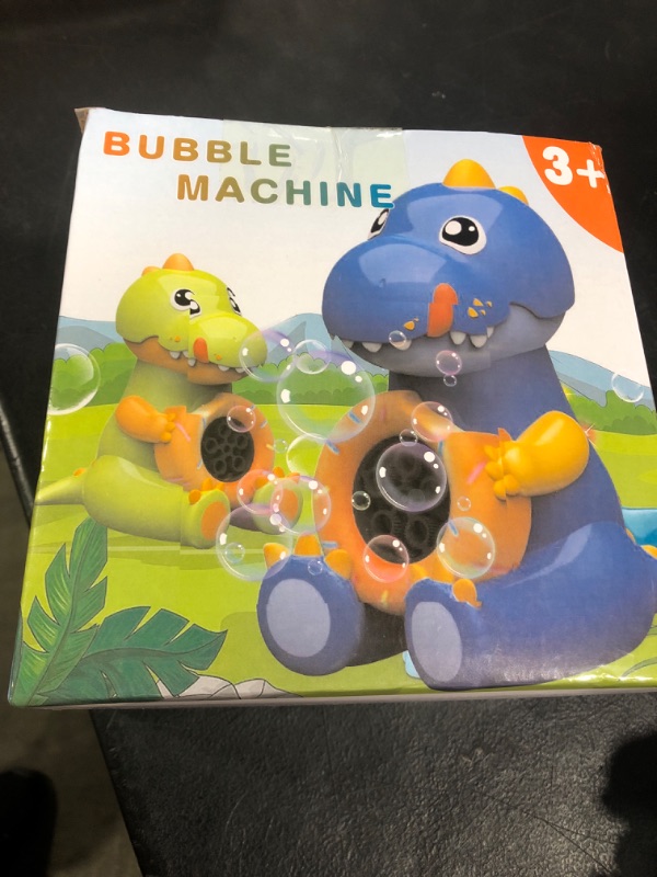 Photo 1 of Bubble Machine for Kids, Automatic Dinosaur Bubble Machine, 3000 Bubbles Per Minute Bubbles, Summer Outdoor Dinosaur Toy for 3 4 5 6 7 Year Old Boys Girls Birthday Gift Present-GREEN
