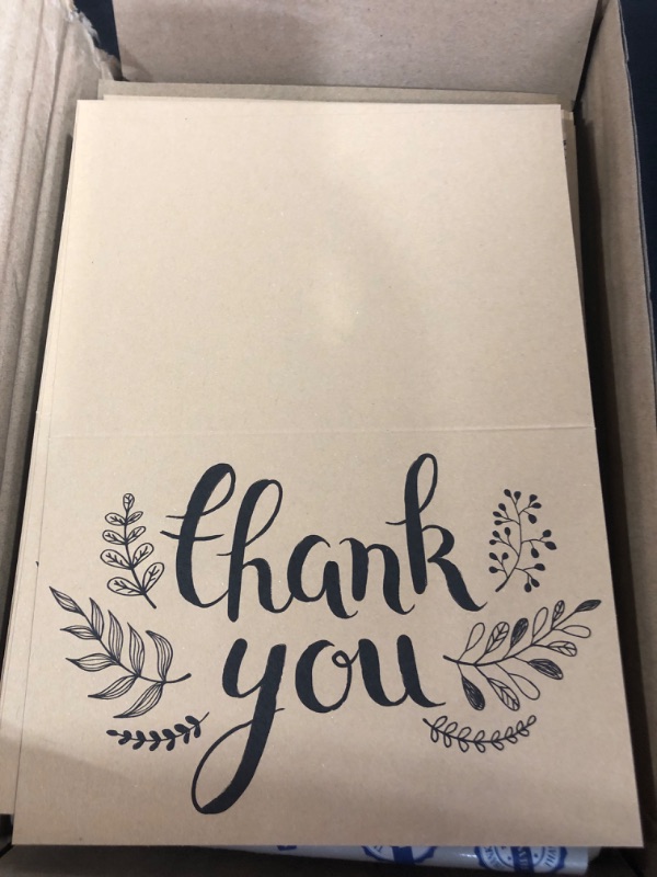 Photo 1 of Thank You Cards With Envelopes - 48 Sets Premium Kraft Thank You Cards Bulk - Thank You Notes with 8 Graceful Designs - Floral Thank You Card for Celebration, Wedding, Baby & Bridal Shower 4x6 8 models