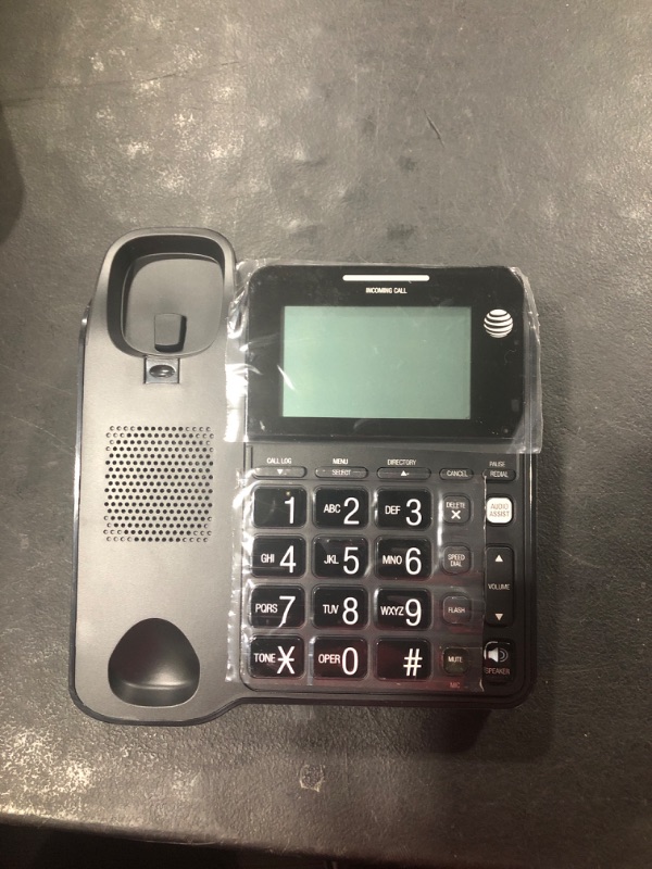 Photo 2 of AT&T CL2940 Corded Phone, Black & BL102 DECT 6.0 Cordless Phone for Home with Answering Machine, Call Blocking, Caller ID Announcer, Audio Assist, Intercom, and Unsurpassed Range, Silver/Black. SEE COMMENTS