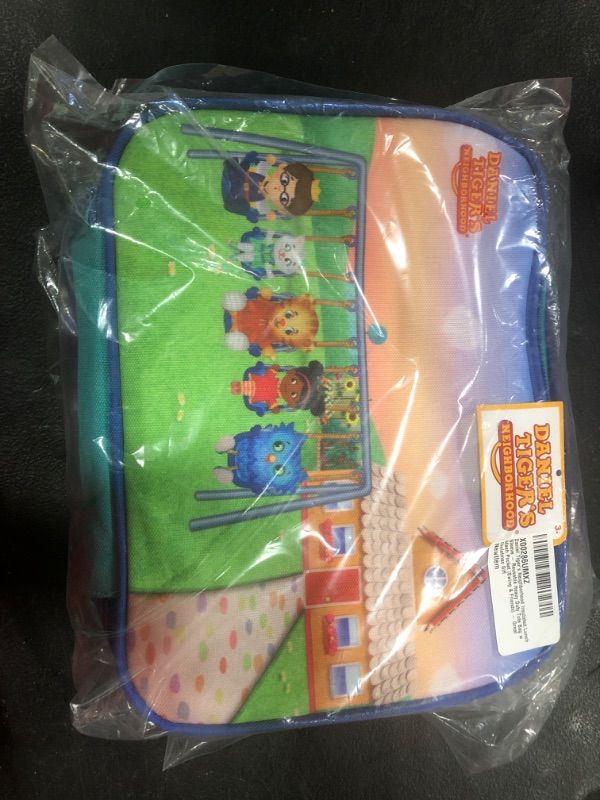 Photo 2 of Daniel Tiger's Neighborhood Insulated Lunch Sleeve - Reusable Heavy Duty Tote Bag w Mesh Pocket - "Swing with Friends" Clear