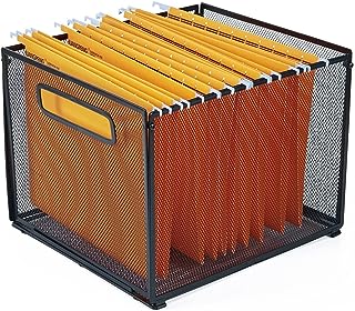 Photo 1 of  Letter-Size Hanging File Folder Organizer,Mesh Metal File Folder Box,Sundries or Toys Storage Box,Black
