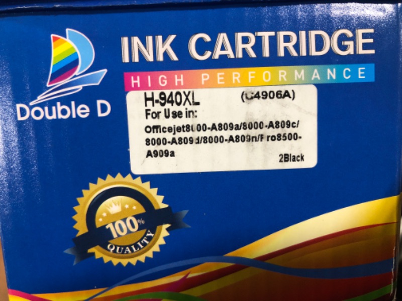 Photo 2 of (2 PACK) DOUBLE D 940XL Remanufactured Ink Cartridge Replacement for HP 940 940XL High Yield for HP Officejet Pro