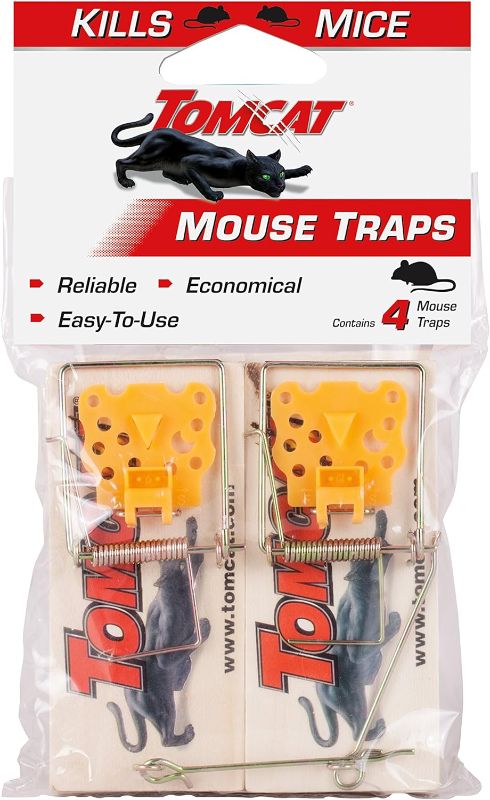 Photo 1 of 2 PACK- Tomcat Mouse Traps (Wooden), 4 Traps 