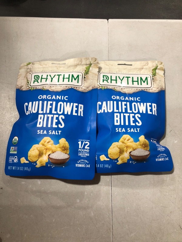 Photo 2 of 2 PACK- Rhythm Superfoods Cauliflower Bites, Organic, Sea Salt - 1.4 oz