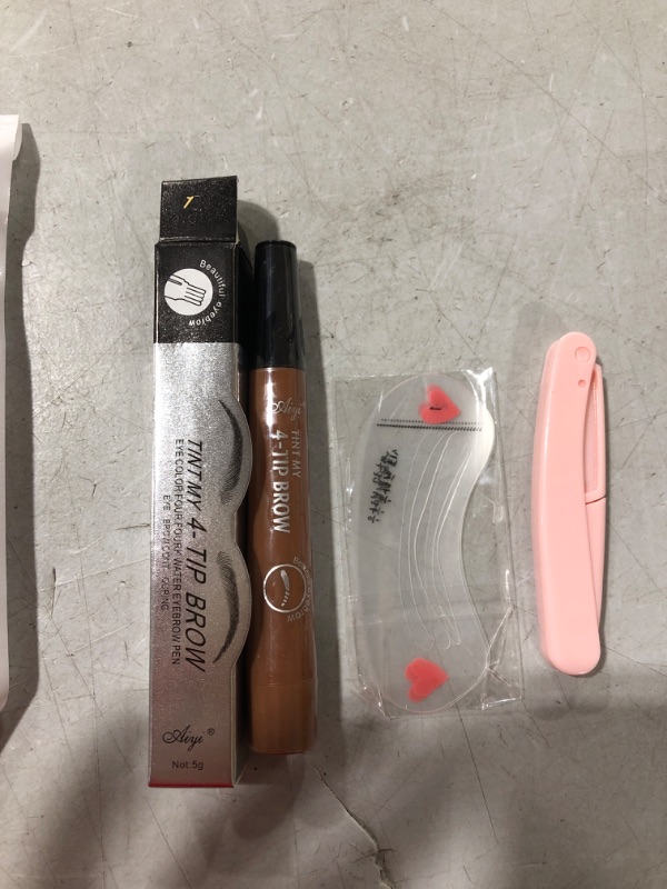 Photo 3 of 10 PACK- Eyebrow kit: contains one eyebrow pencil, three eyebrow stencils, and an eyebrow razor.#80103 (1# Light brown) 