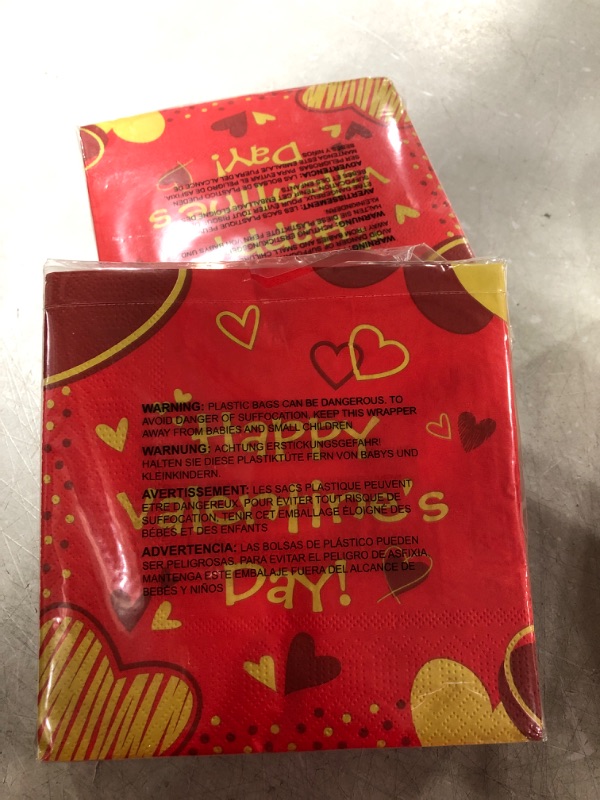 Photo 1 of 2 pack- Valentine's Day Napkins 