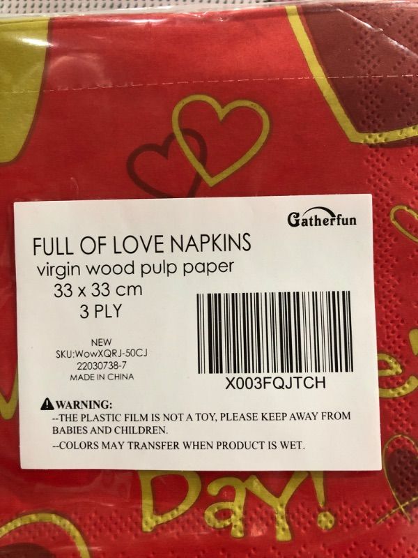 Photo 2 of 2 pack- Valentine's Day Napkins 