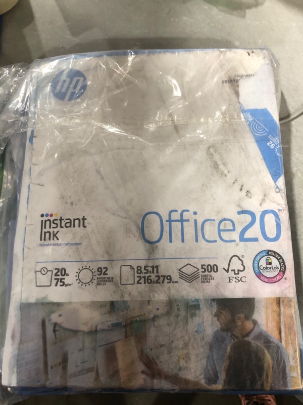 Photo 1 of HP Printer Paper | 8.5x11 Paper |Office 20 lb | 1 Ream - 500 Sheets | 92 Bright | Made in USA - FSC Certified | 112150R 1 Ream | 500 Sheets Letter (8.5 x 11)