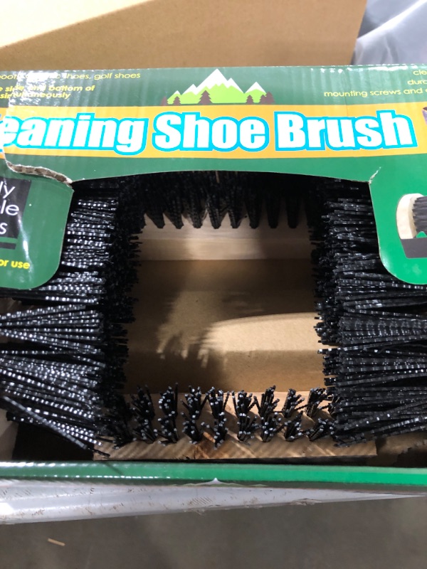 Photo 2 of Toughty Boot Scrubber - All Weather Industrial Shoe, Boot, Sneaker Cleaner & Scraper Brush - Footwear Cleaner - Mountable - Dirt Remover - Indoor/Outdoor Sneaker Buffer