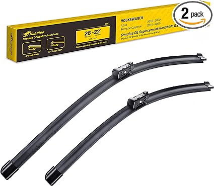 Photo 1 of 2 Wiper Blades 26"/22" Replacement for Atlas 2020-2018,Porsche Cayenne 2020-2019 Windshield Wiper Blade,26+22 Inch Front Windshield Wiper Blades for My Car-Original Factory Quality 