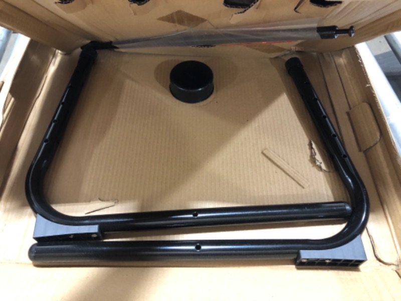 Photo 1 of Adjustable TV Tray Table - TV Dinner Tray on Bed & Sofa, Comfortable Folding Table with 6 Height & 3 Tilt Angle Adjustments (Black)