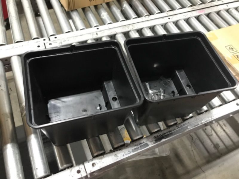 Photo 1 of (2) Bato Hydroponic Trough Dutch Pots 9 x12 x10 with (4) Elbows Black