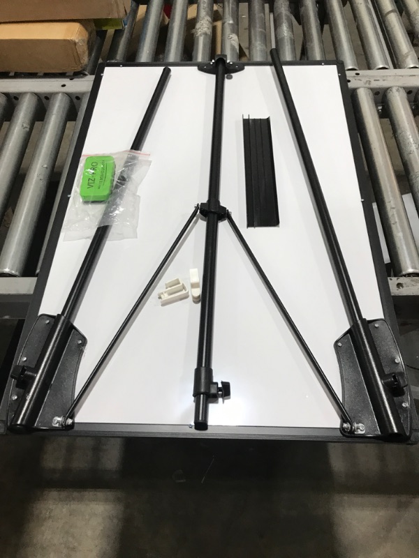 Photo 1 of VIZ-PRO Magnetic Whiteboard Easel Black, 36 x 24 Inches, Portable Dry Erase Board Height Adjustable for School Office and Home