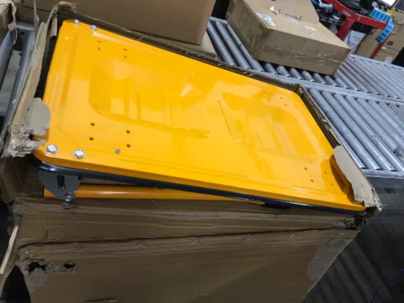 Photo 2 of Platform Truck Hand Truck Large Size Foldable Dolly Cart for Moving Easy Storage and 360 Degree Swivel Wheels 880lbs Weight Capacity 35.8x24x34.3in Yellow Yellow Large